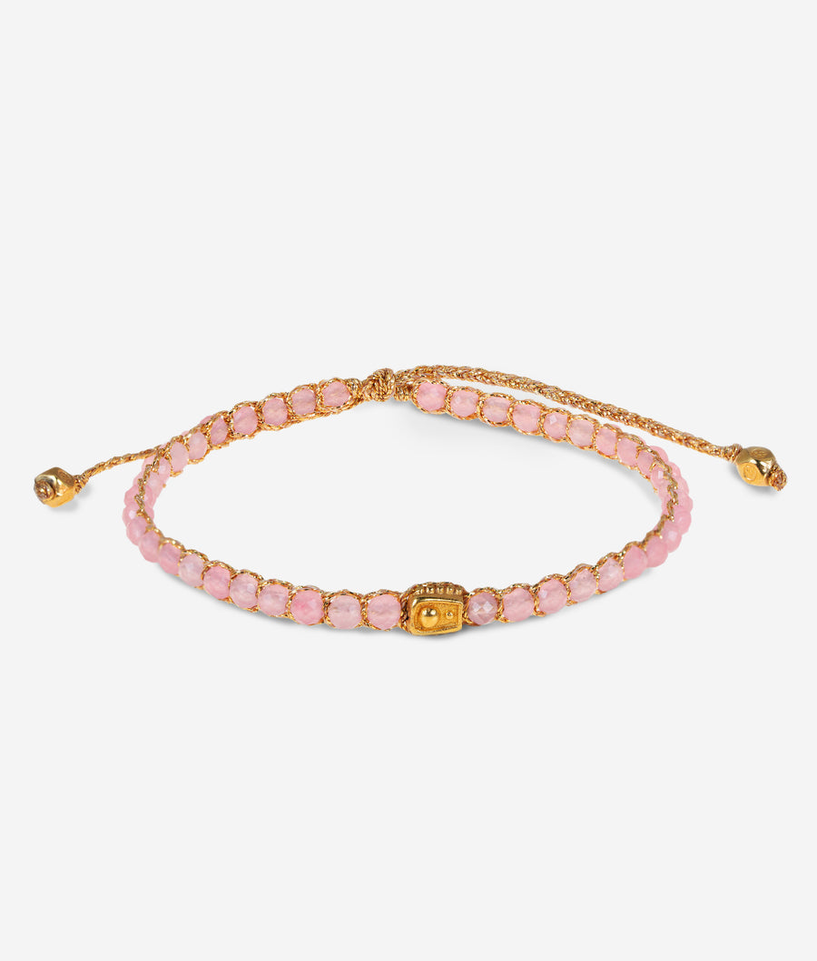 Pink Tourmaline Bracelet from Mozambique | Gold
