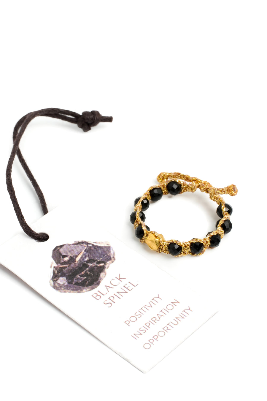 Black Spinel Rings | Gold