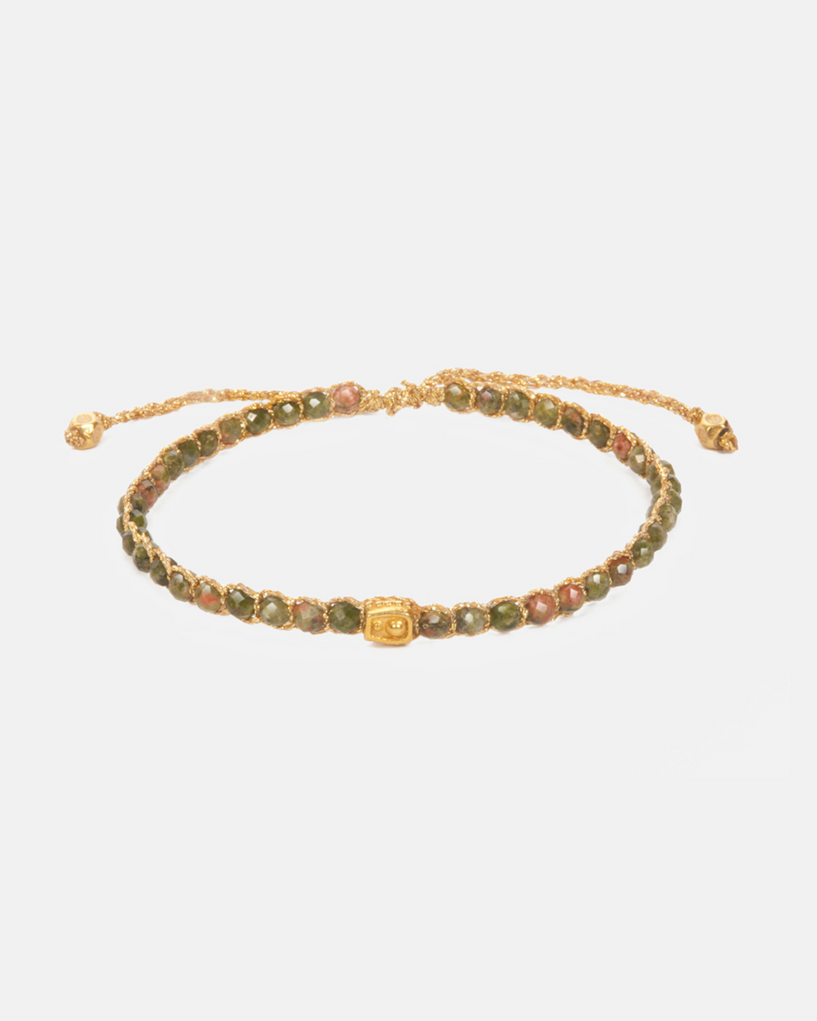 Unakite Bracelet | Gold