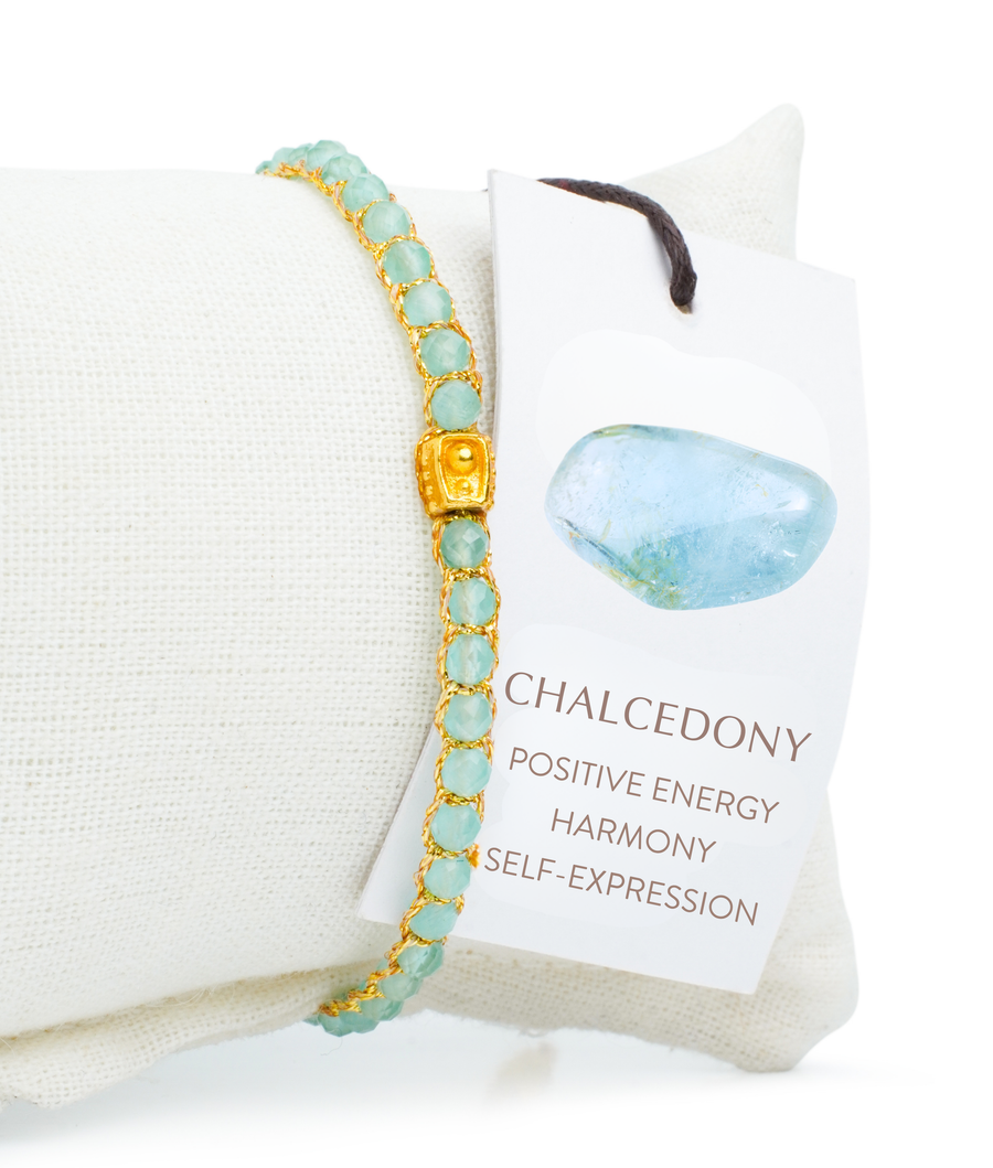 Chalcedony Bracelet | Gold