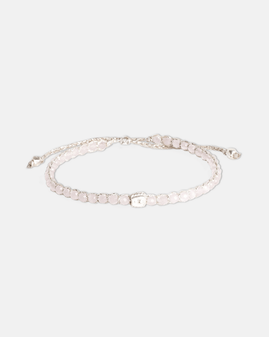 Rose Quartz Bracelet | Silver