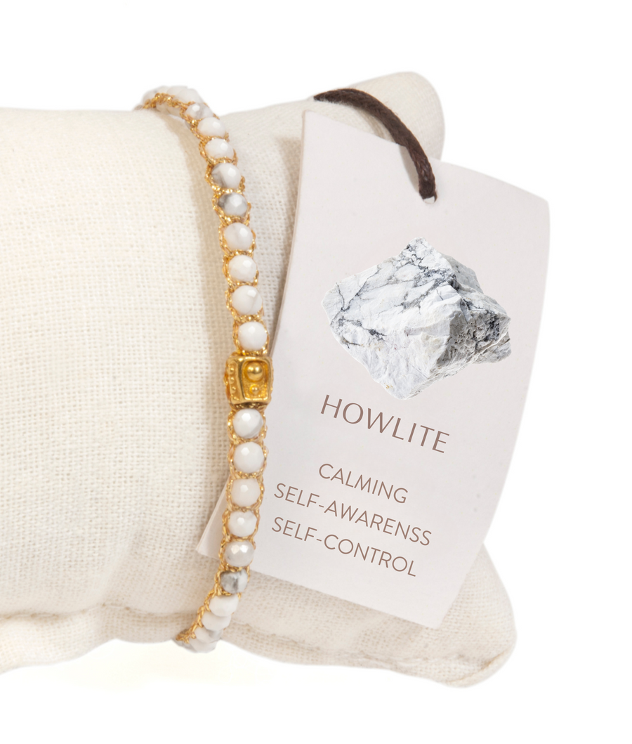 Howlite Bracelet | Gold