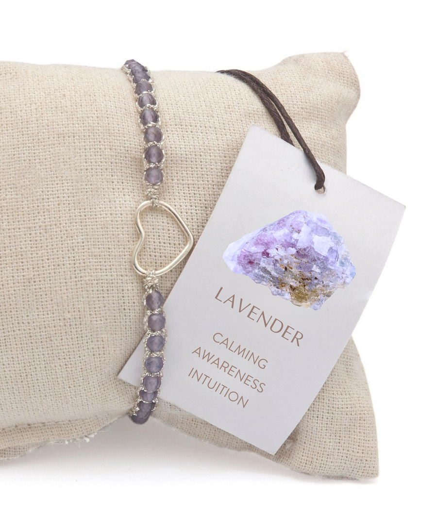 Lavender Amethyst Heart from Zambia | Silver