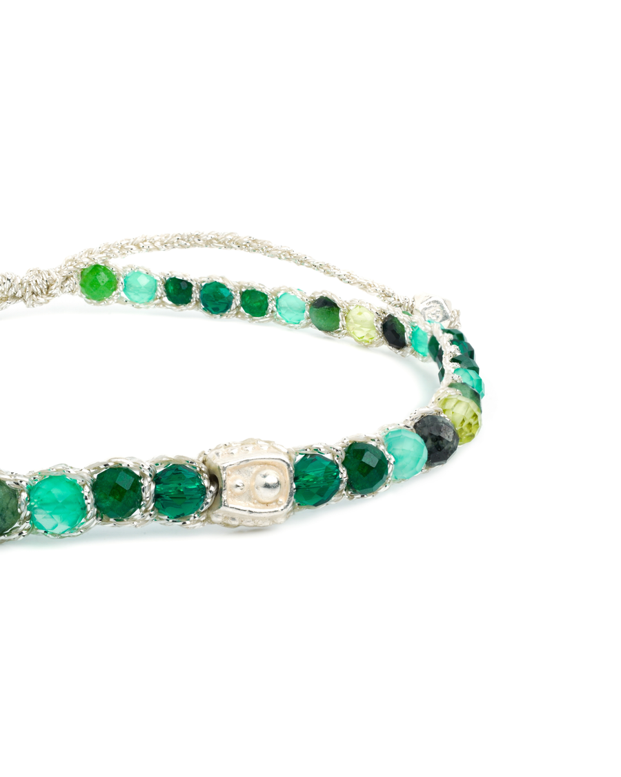 Ombre Green Glow Bracelet | Silver