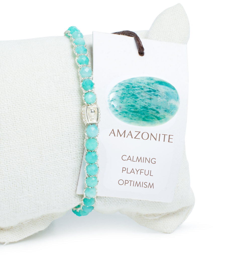 Amazonite from South Africa Bracelet | Silver