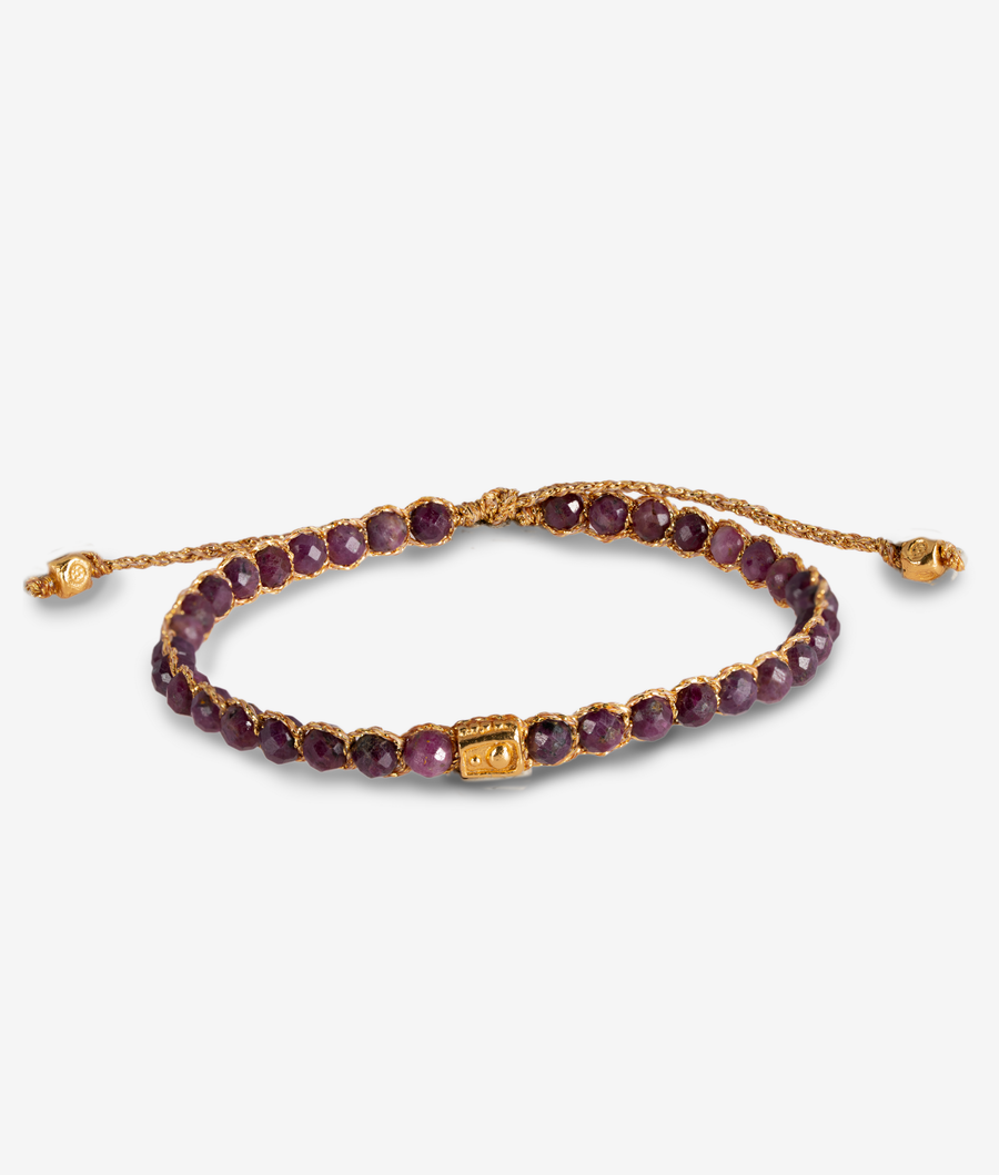Ruby Tanzania Bracelet | Gold