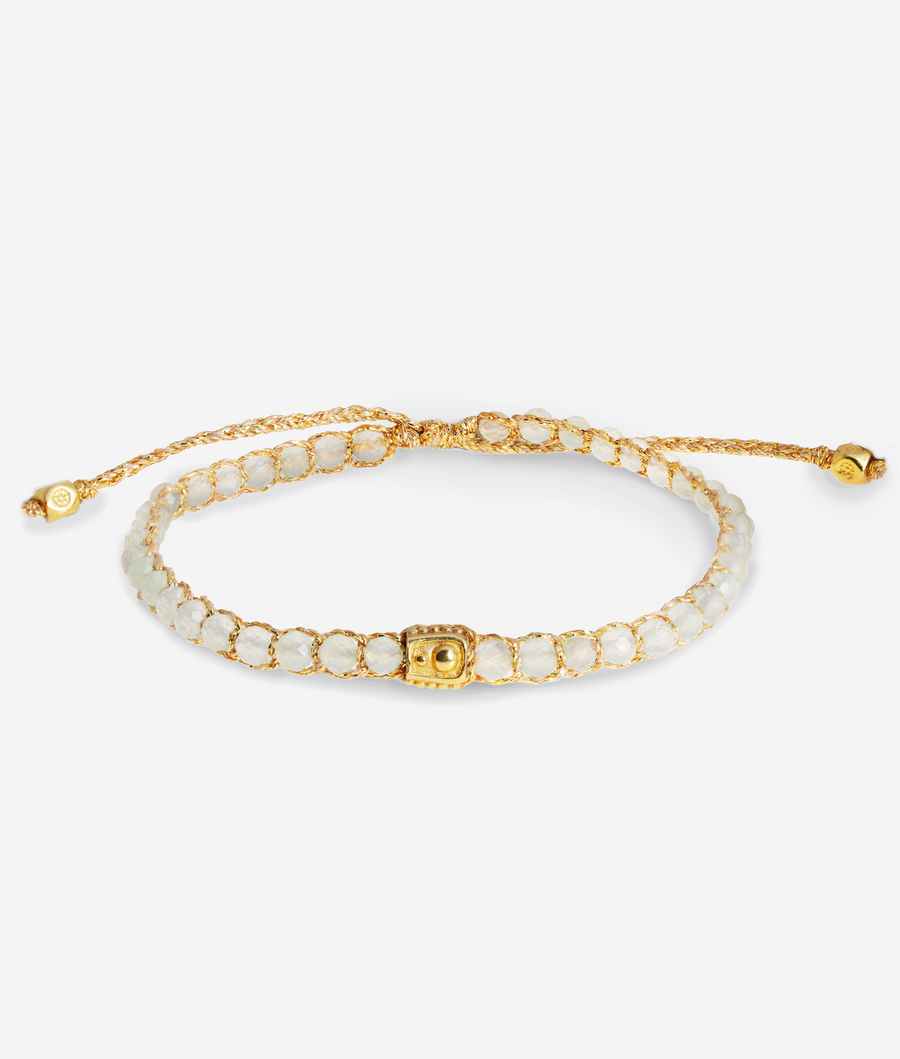 Prehnite Bracelet | Gold