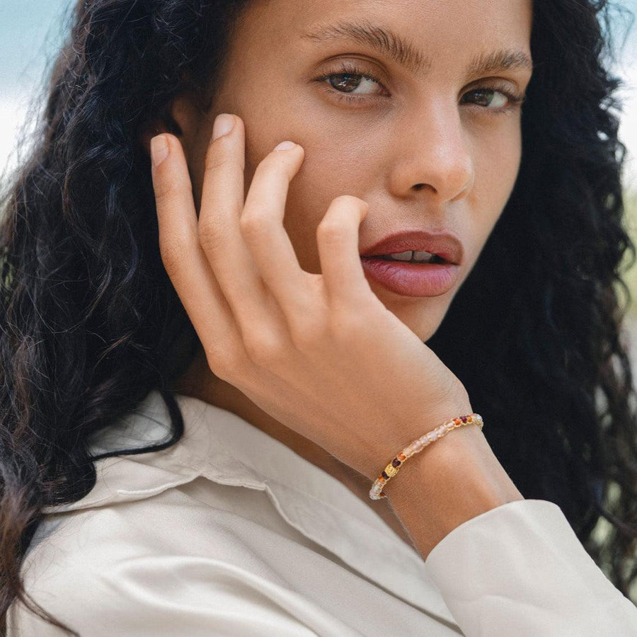 Ombre Pink Candy Bracelet | Gold - Samapura Jewelry