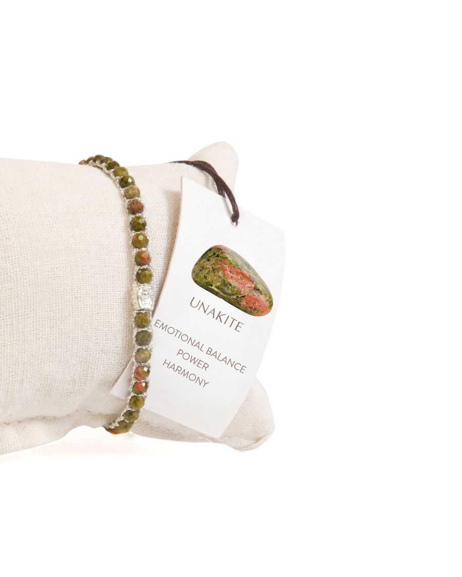 Unakite Bracelet | Silver