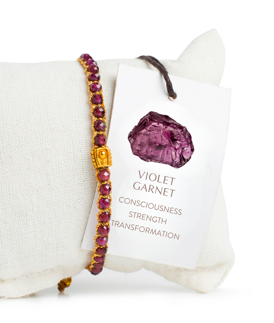 Violet Garnet  Bracelet | Gold