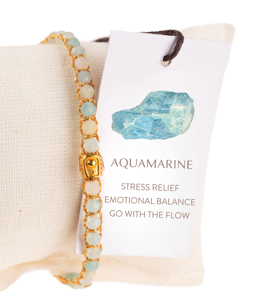 Aquamarine from Mozambique Bracelet | Gold