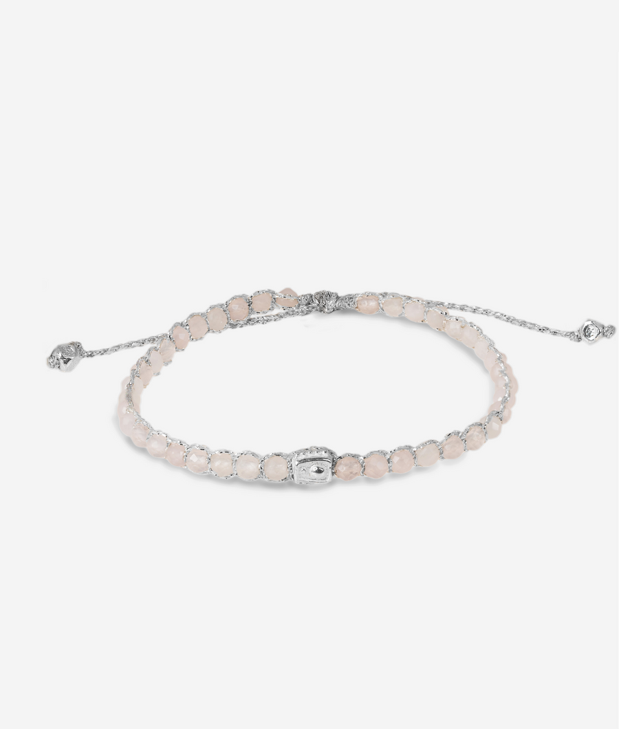Rose Quartz Bracelet | Silver