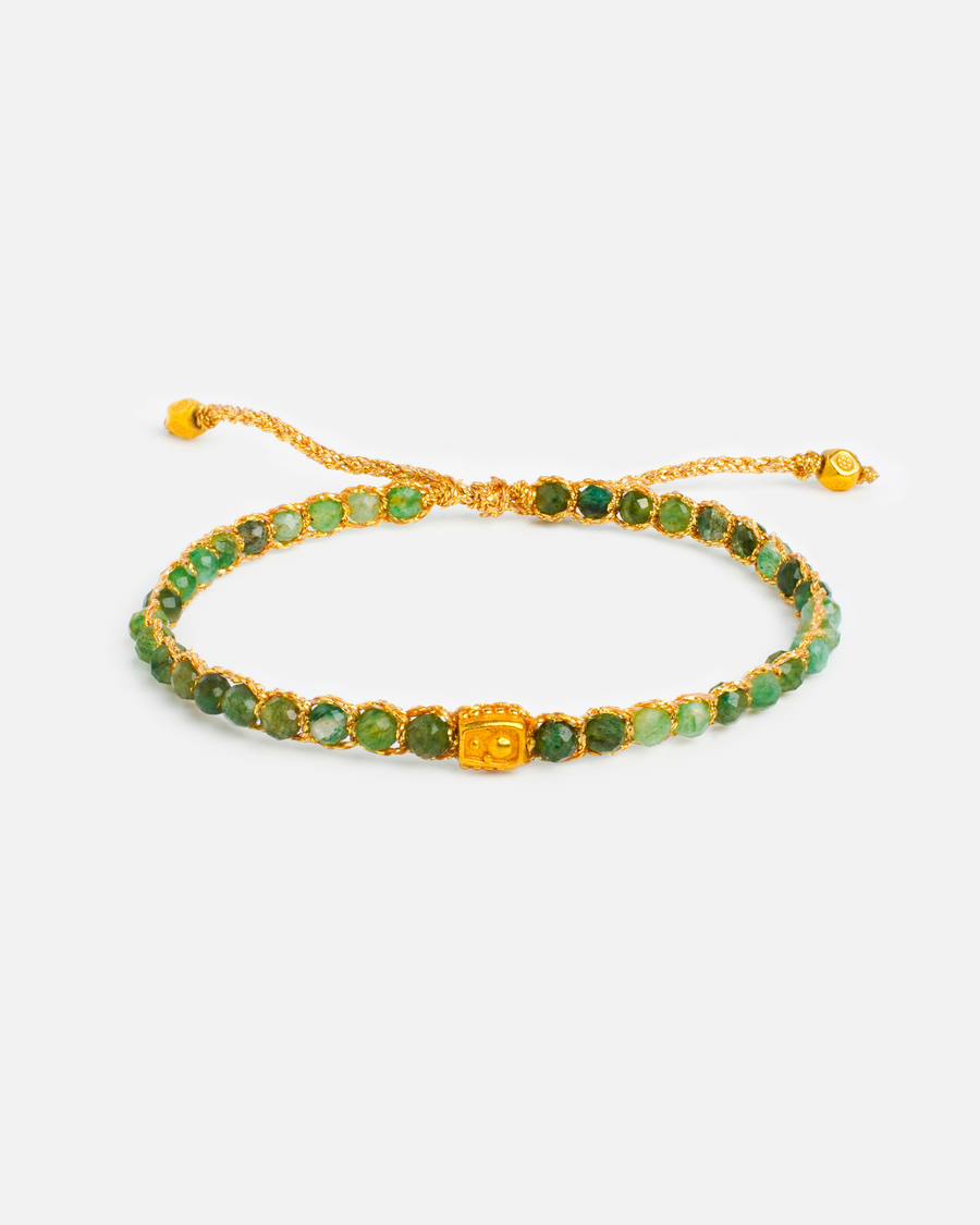 Green Mica Bracelet | Gold