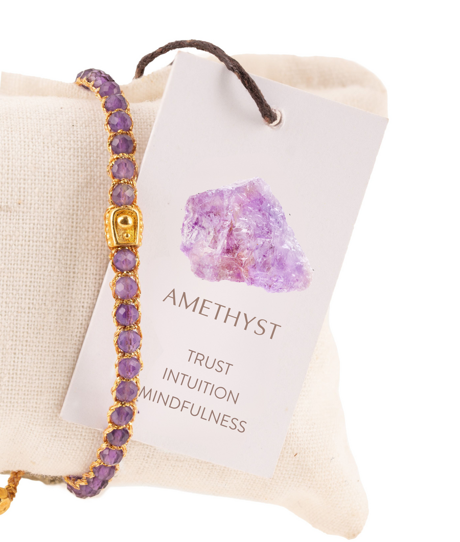 Amethyst Bracelet | Gold