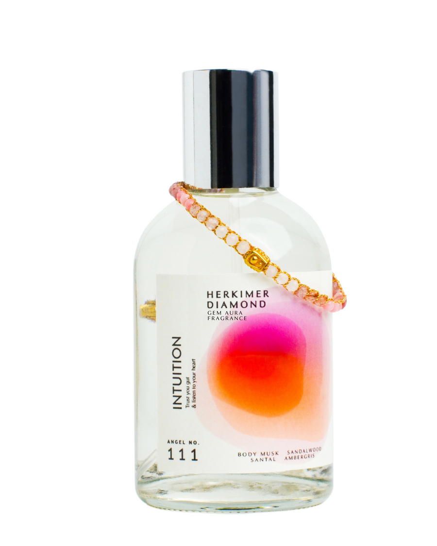 Bundle, Angel No.111,hand-blended Gem Aura Fragrance infused with Herkimer Diamonds.