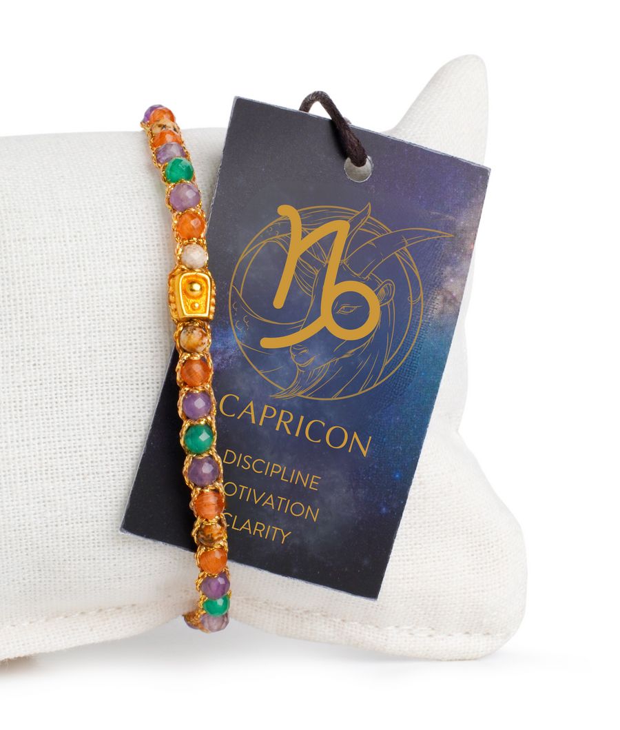 Capricorn January Bracelet  |  Gold