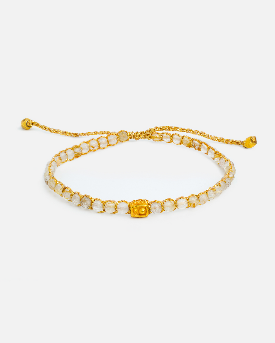 Lemon Quartz Bracelet | Gold