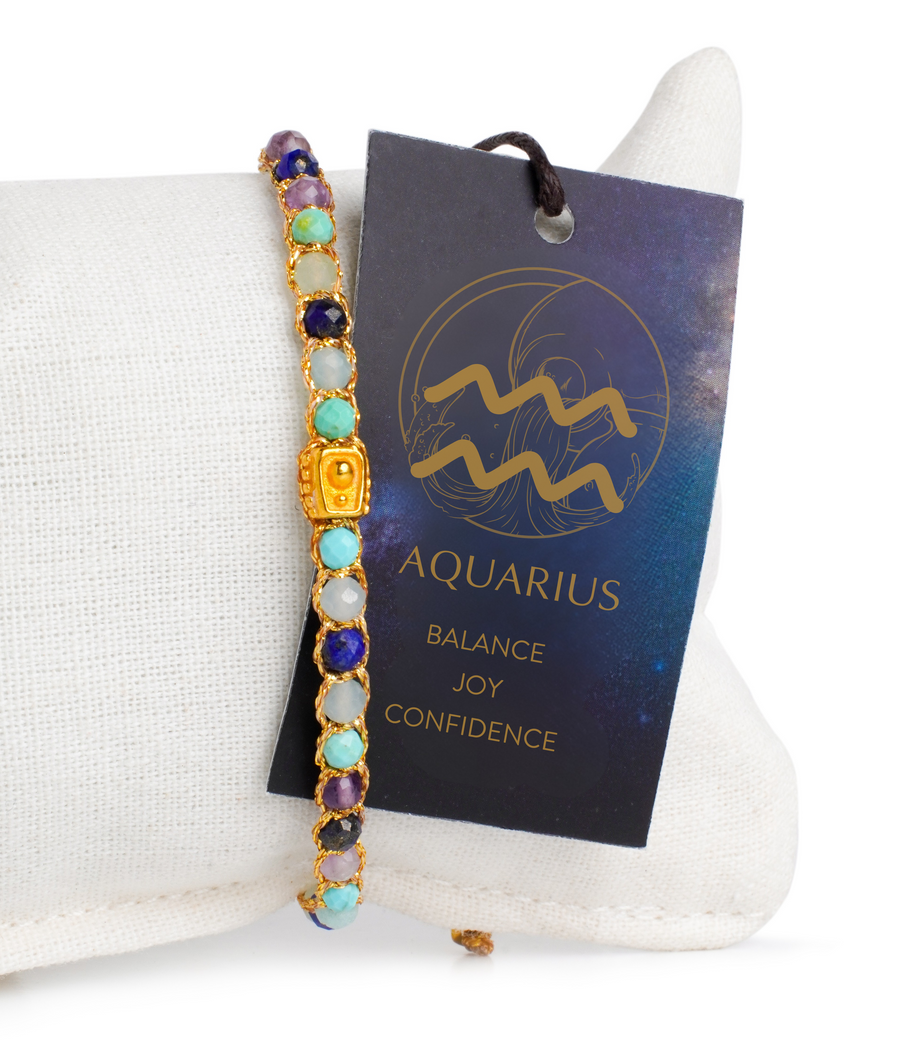 Aquarius February  Bracelet  |  Gold