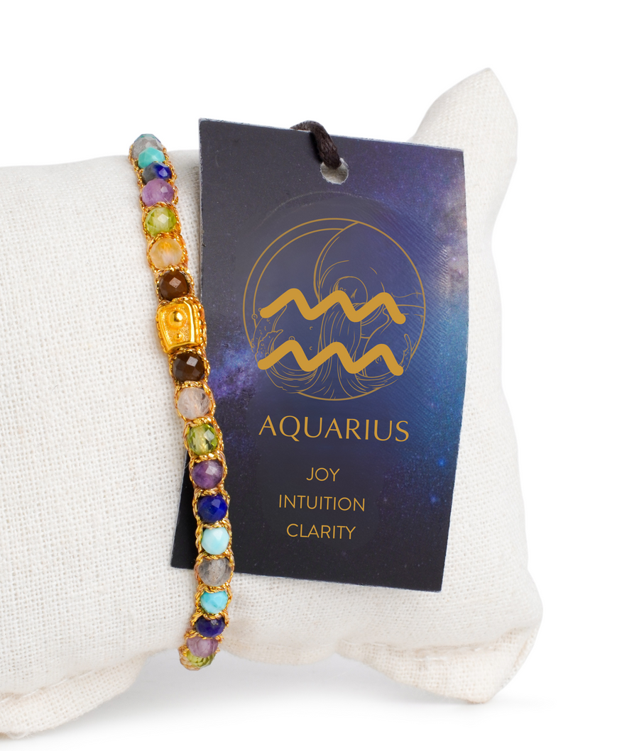 Aquarius January Bracelet  |  Gold
