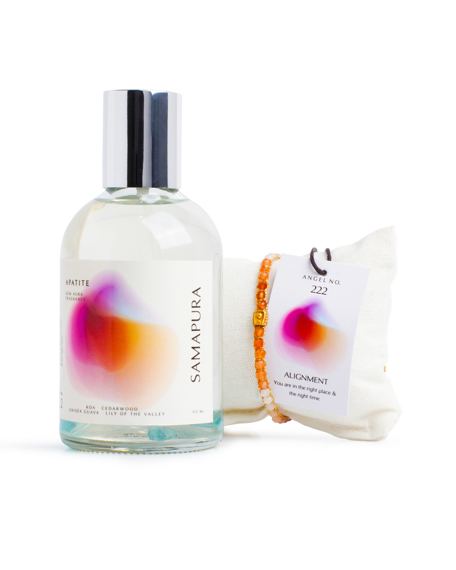 Bundle, Angel No.222 ,hand-blended Gem Aura Fragrance Apatie.