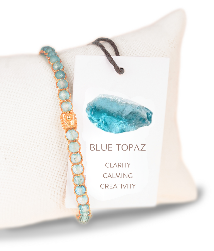 Blue Topaz Bracelet | Gold