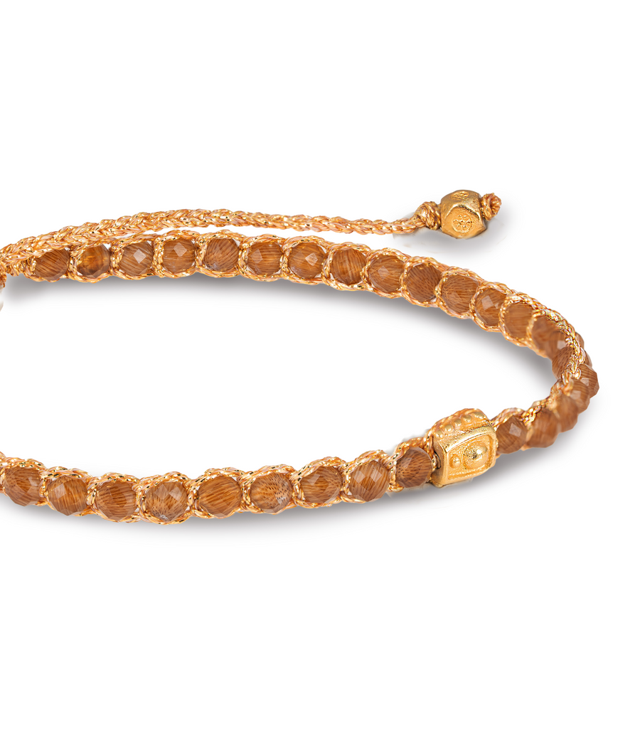 Brown Moonstone Bracelet | Gold