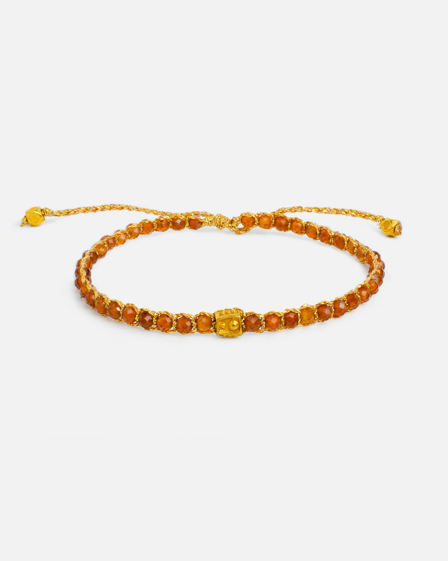 Orange Garnet Bracelet | Gold