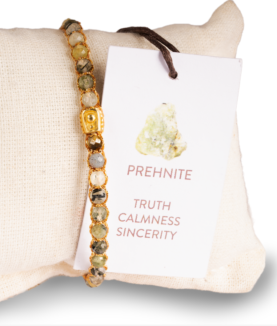 Prehnite From Australia Bracelet | Gold