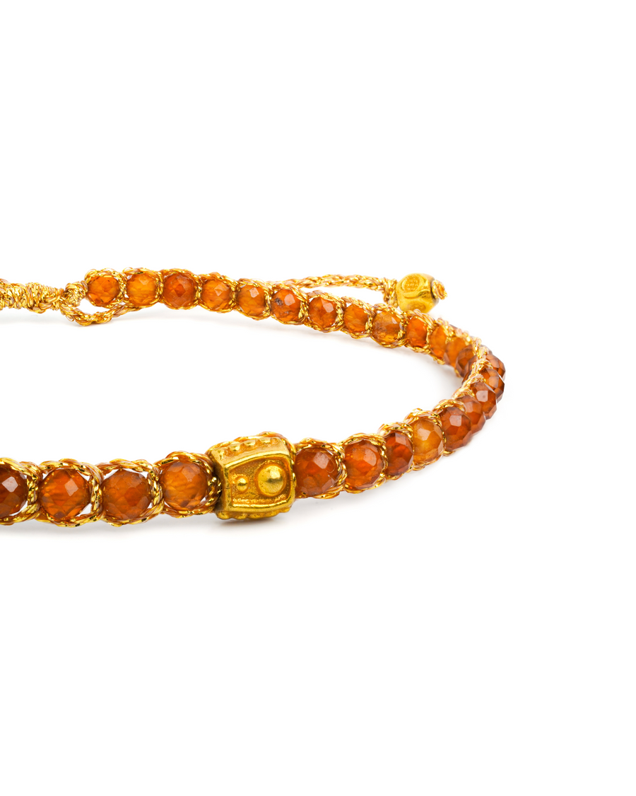 Orange Garnet Bracelet | Gold