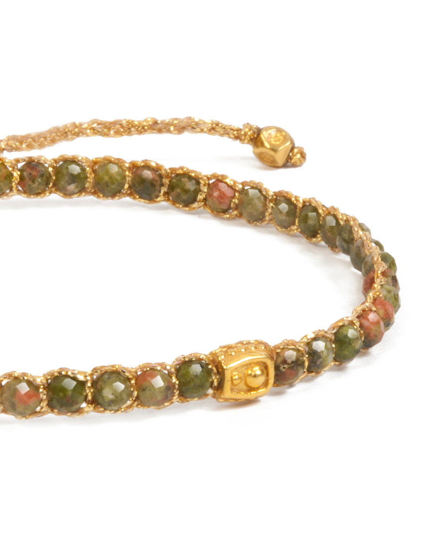 Unakite Bracelet | Gold