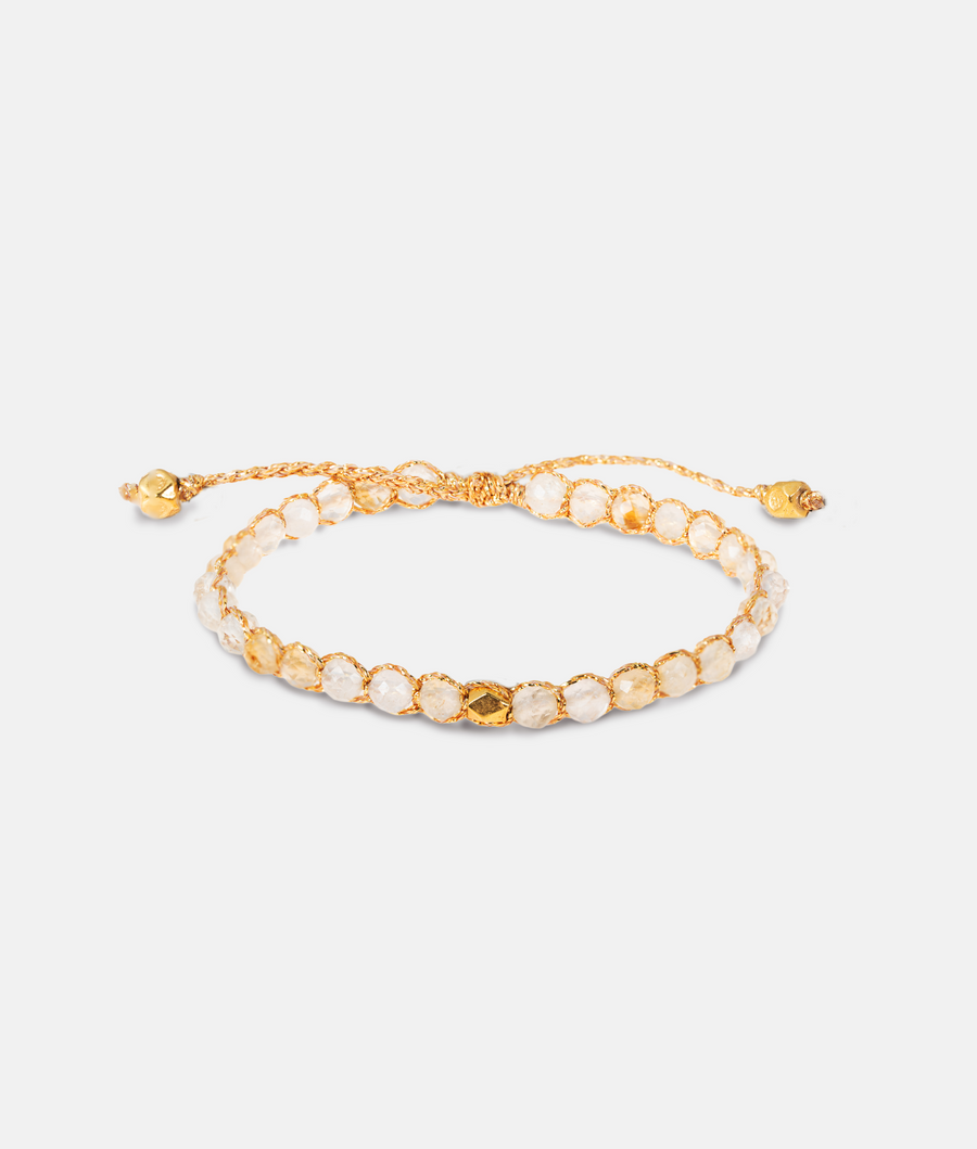Citrine Bracelet Nugget Kids | Gold