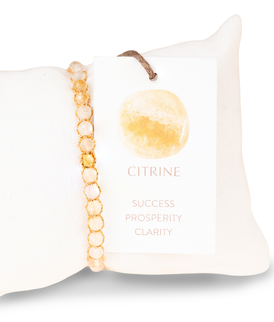 Citrine Bracelet Nugget Kids | Gold