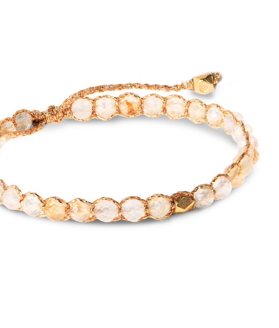 Citrine Bracelet Nugget Kids | Gold