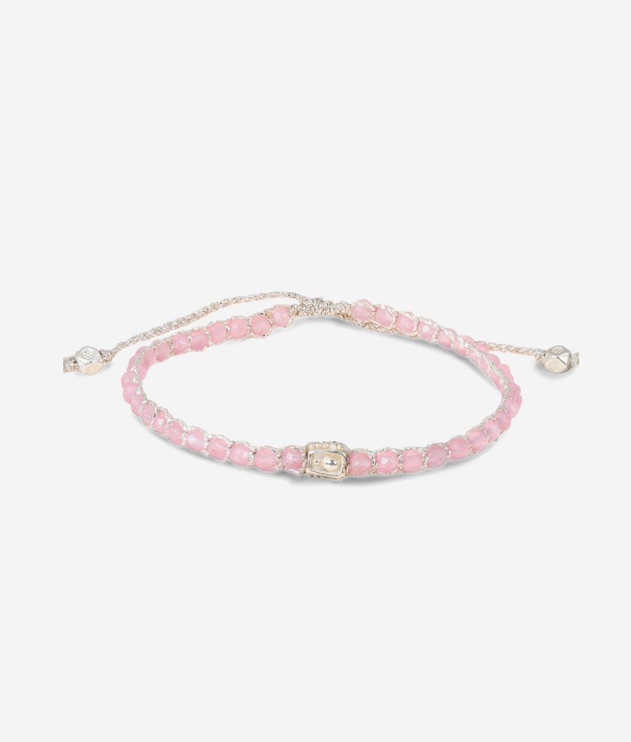 Pink Tourmaline Bracelet from Mozambique | Silver