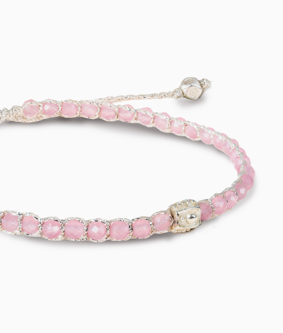 Pink Tourmaline Bracelet from Mozambique | Silver