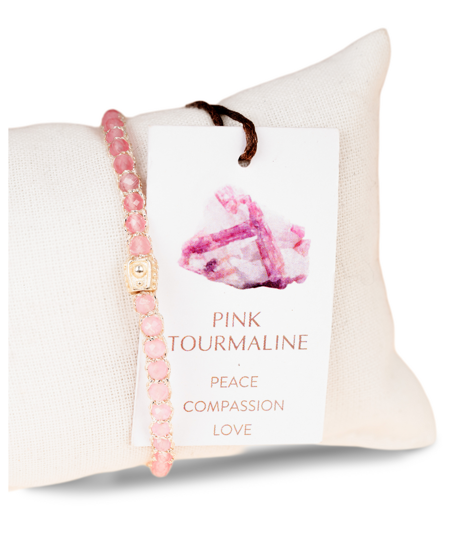 Pink Tourmaline Bracelet from Mozambique | Silver
