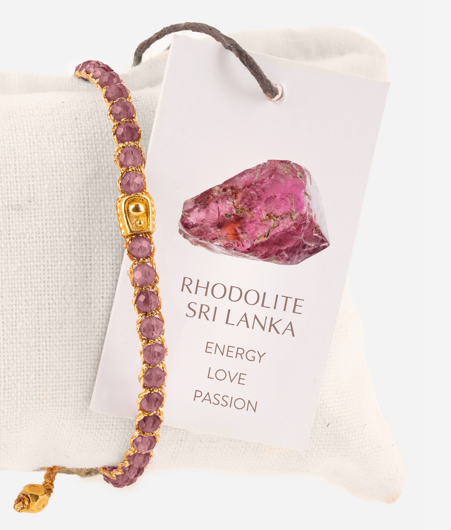 Rhodolite from Sri Lanka  Bracelet | Gold