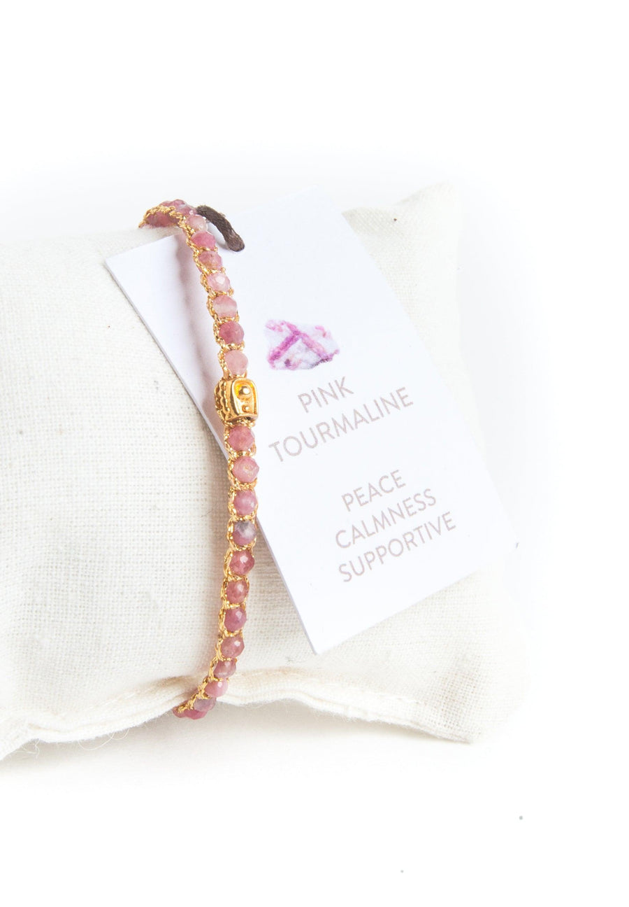 Pink Tourmaline Bracelet | Gold