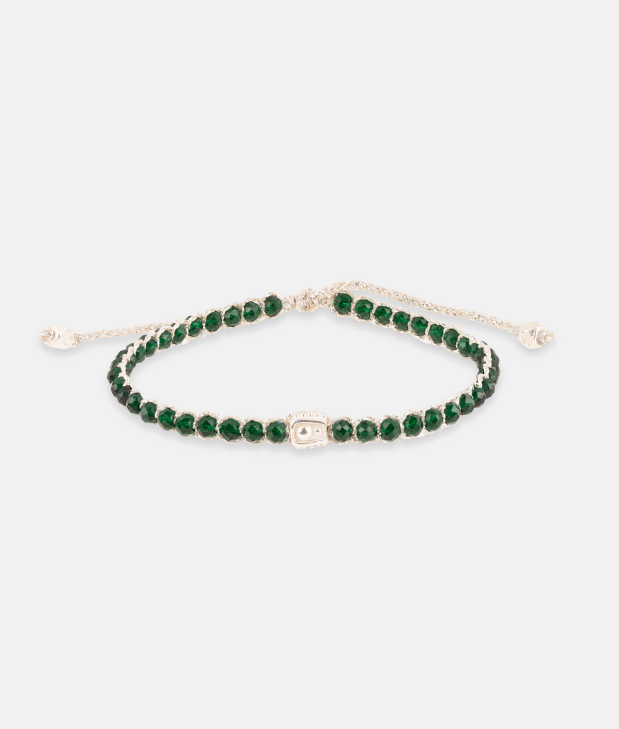 Green Spinel Bracelet | Silver