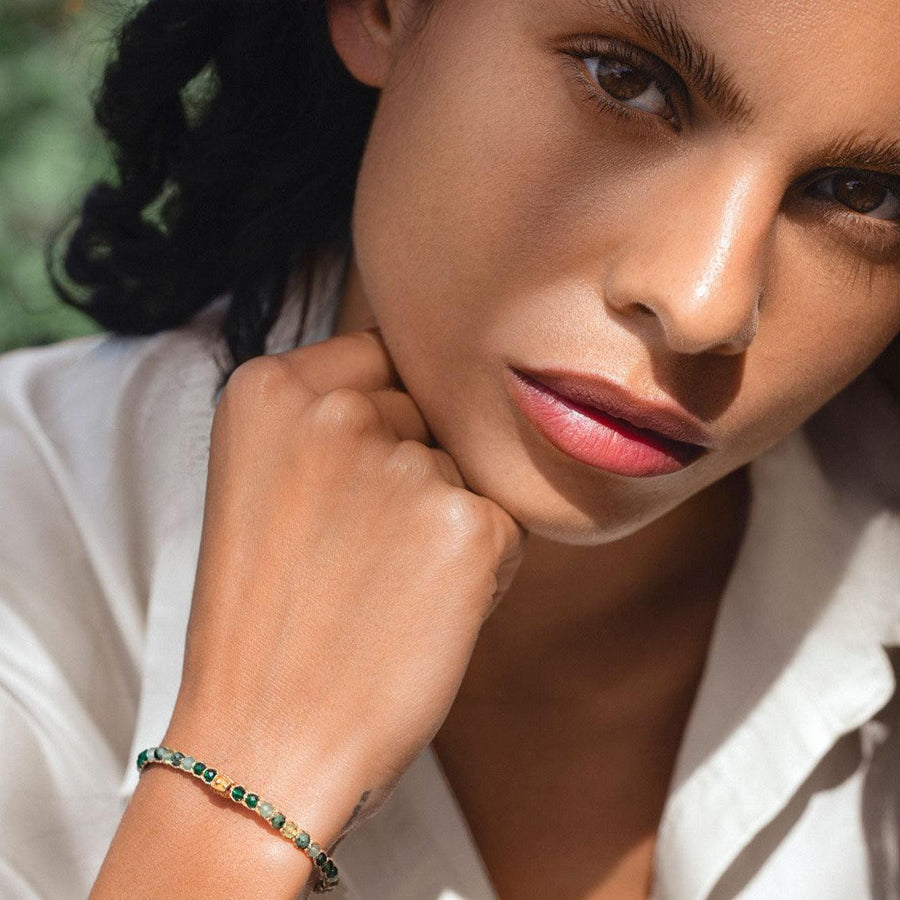 Ombre Green Glow | Gold - Samapura Jewelry