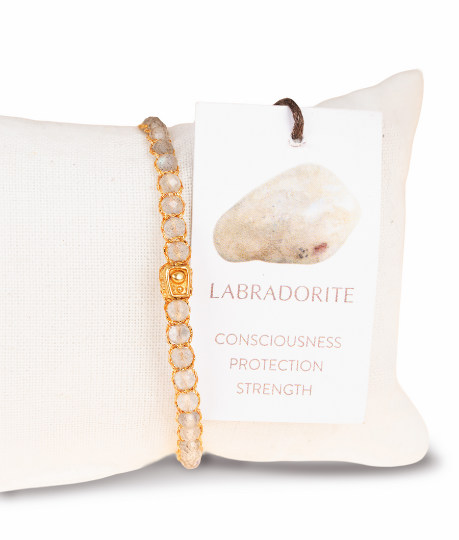 Labradorite Bracelet | Gold