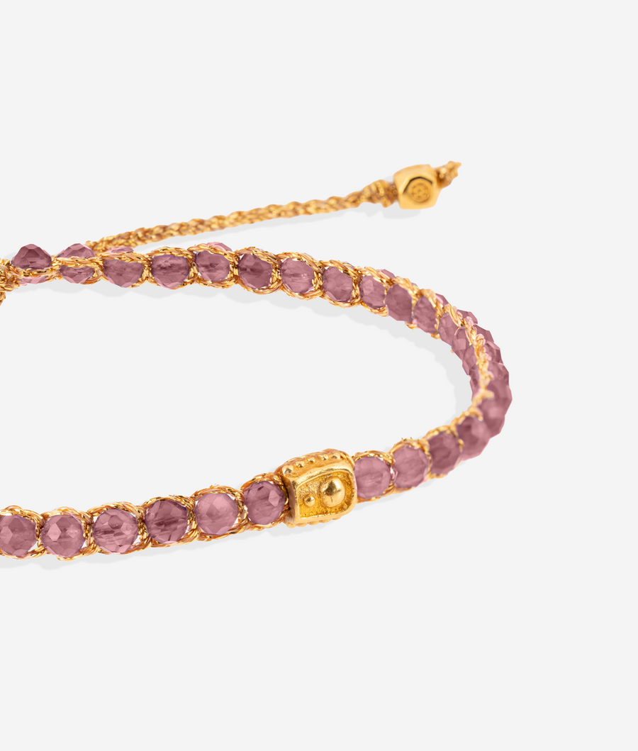 Rhodolite from Sri Lanka  Bracelet | Gold