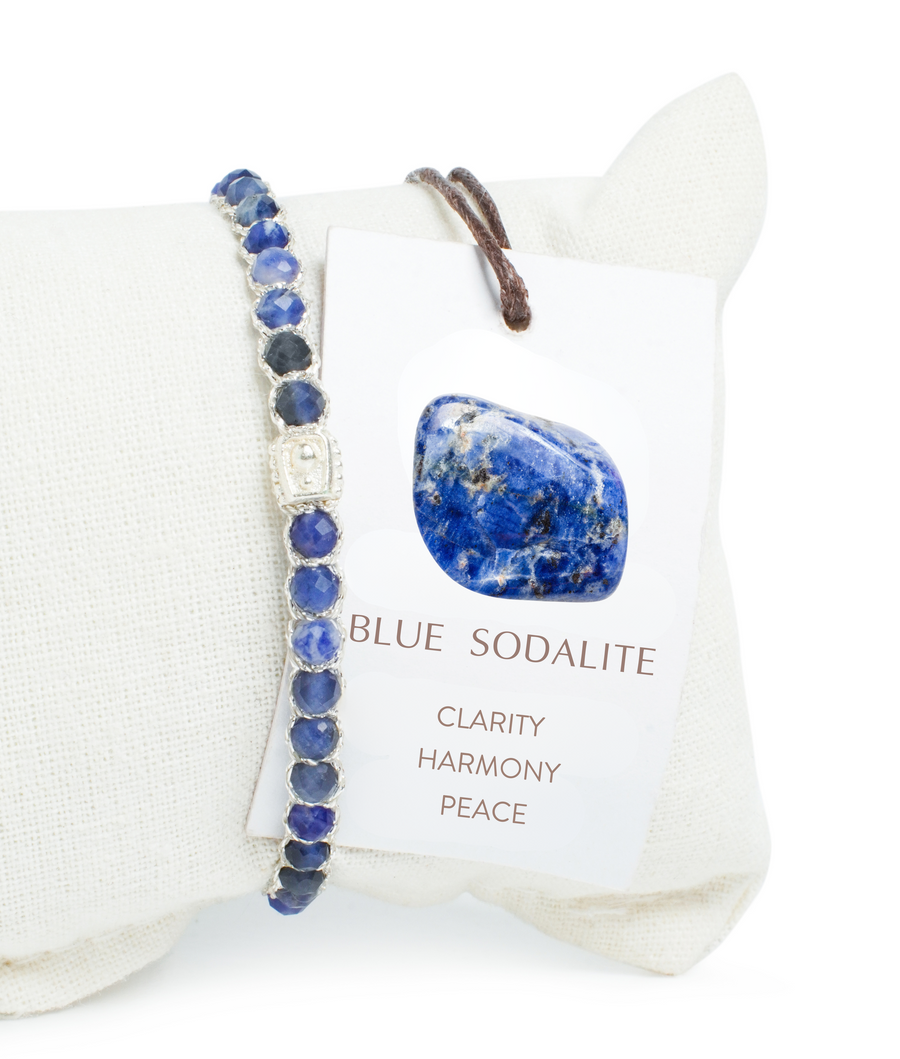 Blue Sodalite Bracelet | Silver