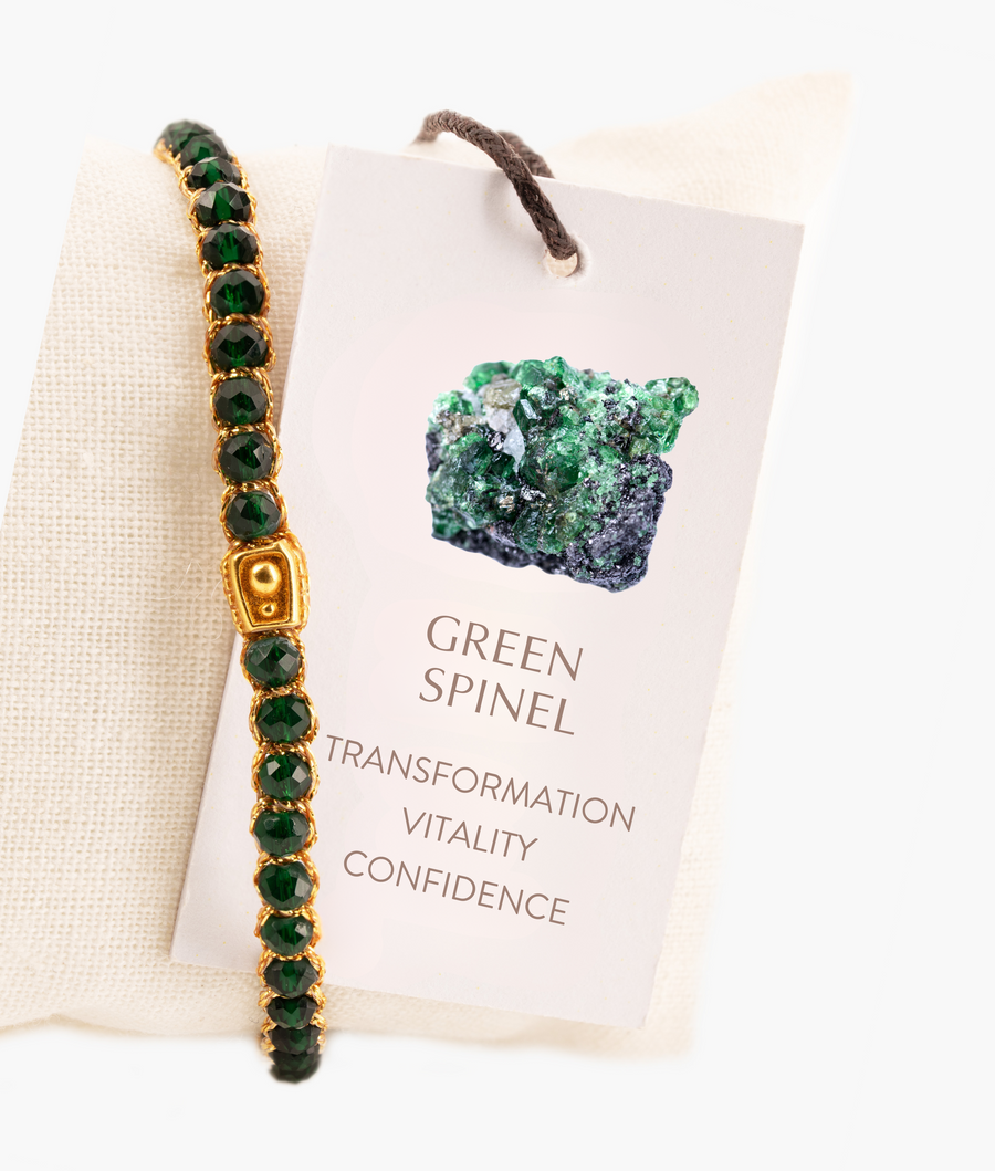 Green Spinel Bracelet | Gold