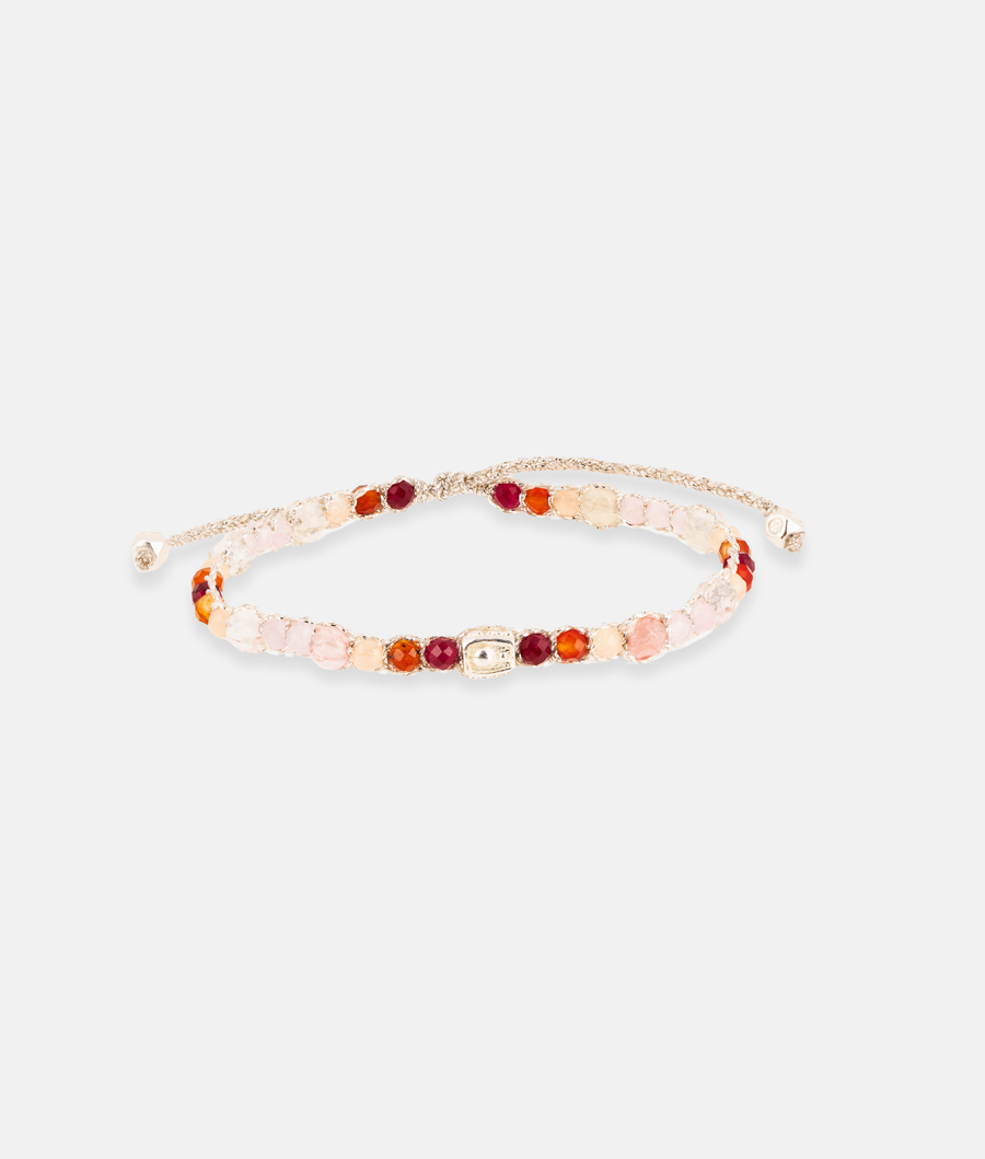 Ombre Pink Candy Bracelet | Silver