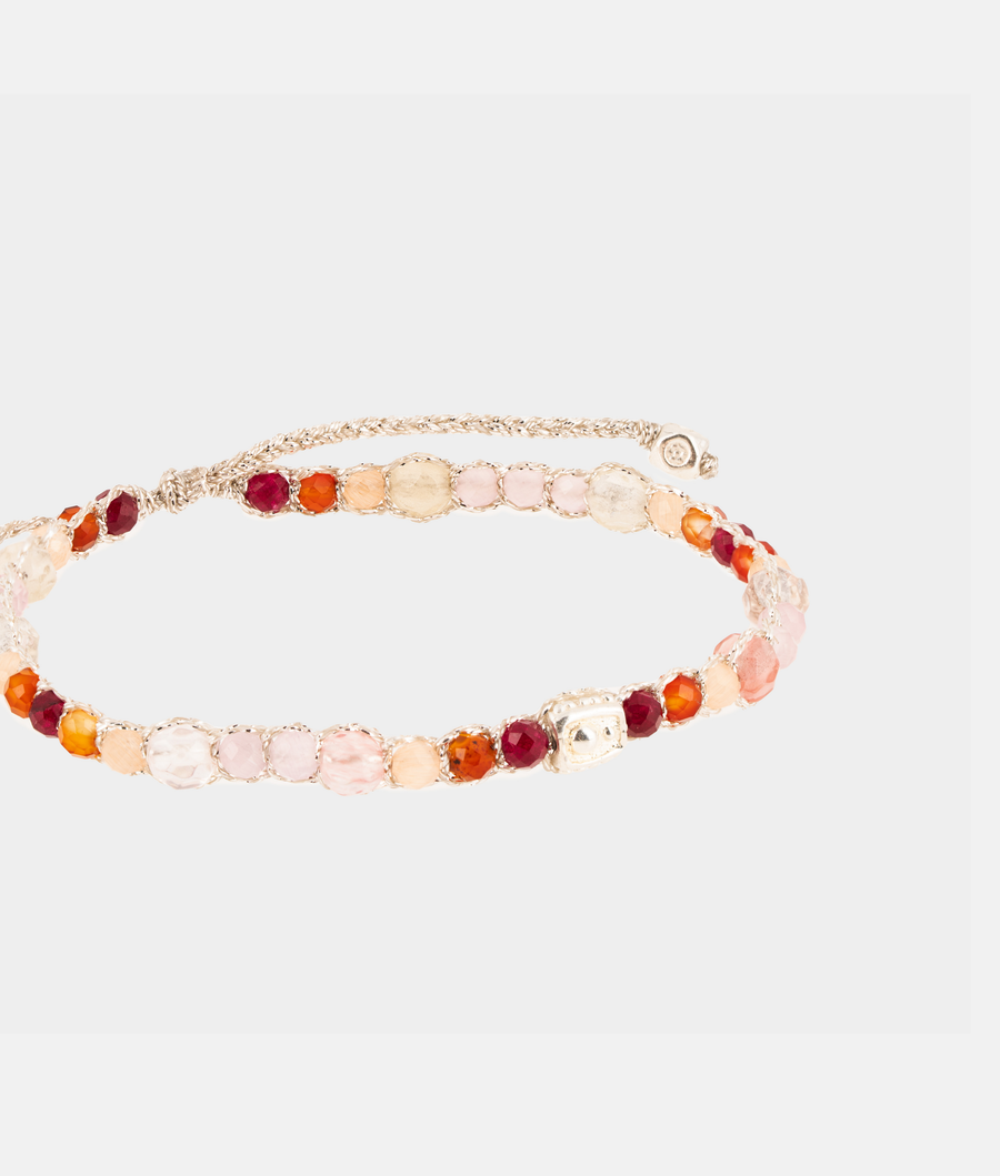 Ombre Pink Candy Bracelet | Silver