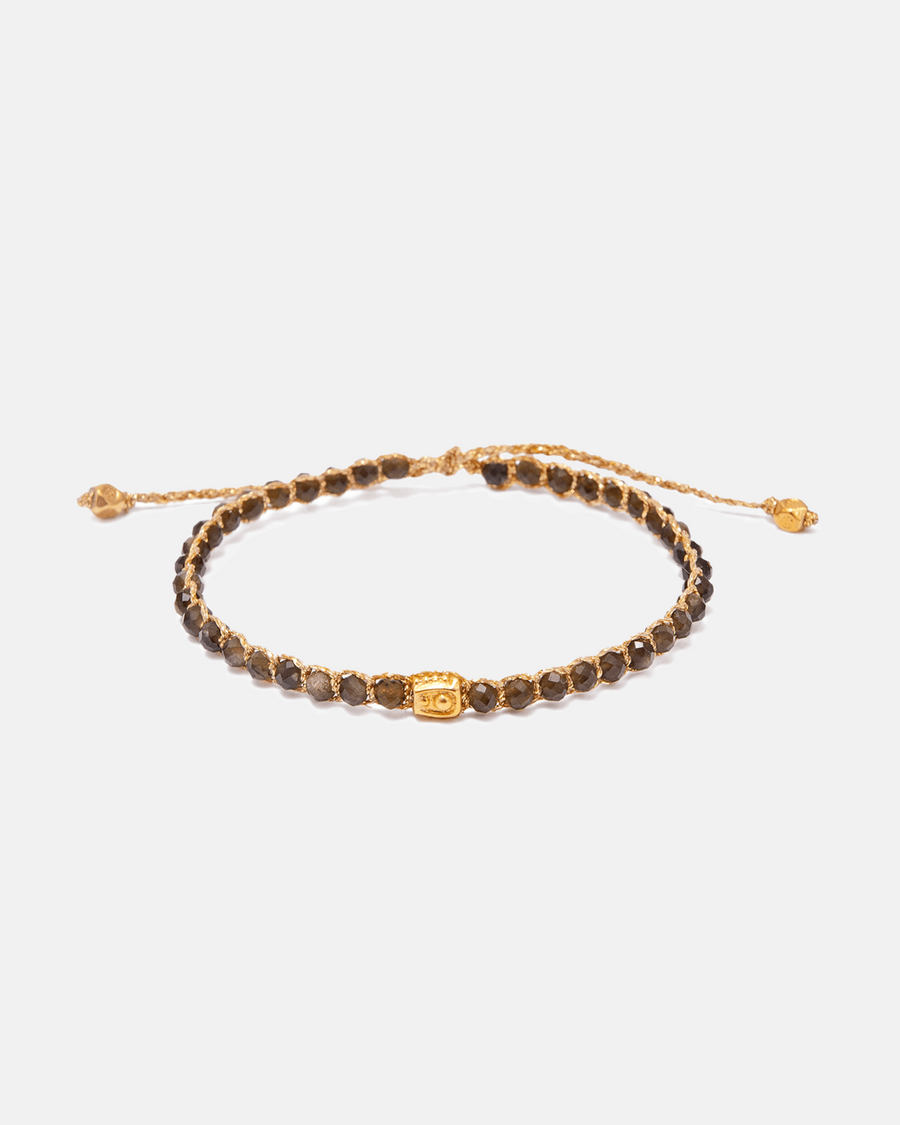 Sheen Obsidian Bracelet | Gold