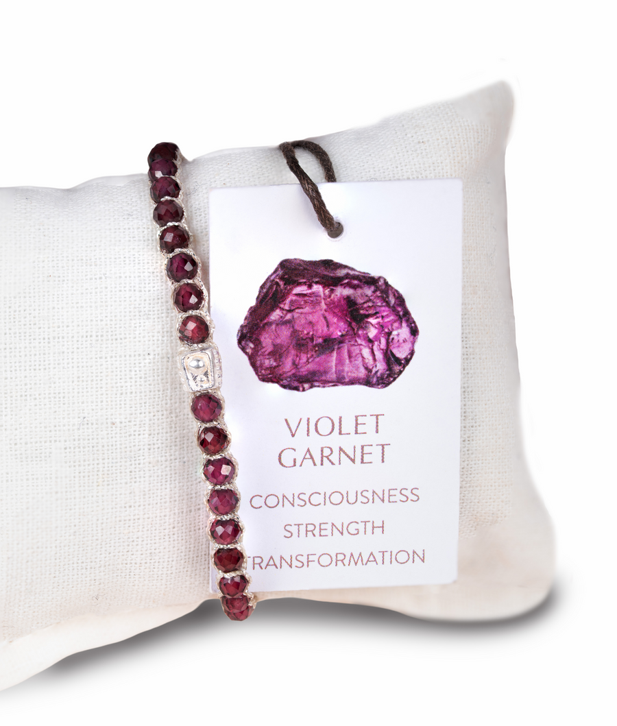 Violet Garnet Bracelet | Silver
