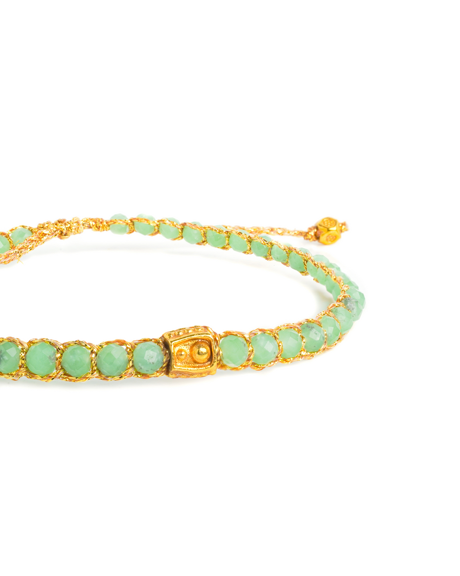 Green Apatite Bracelet | Gold