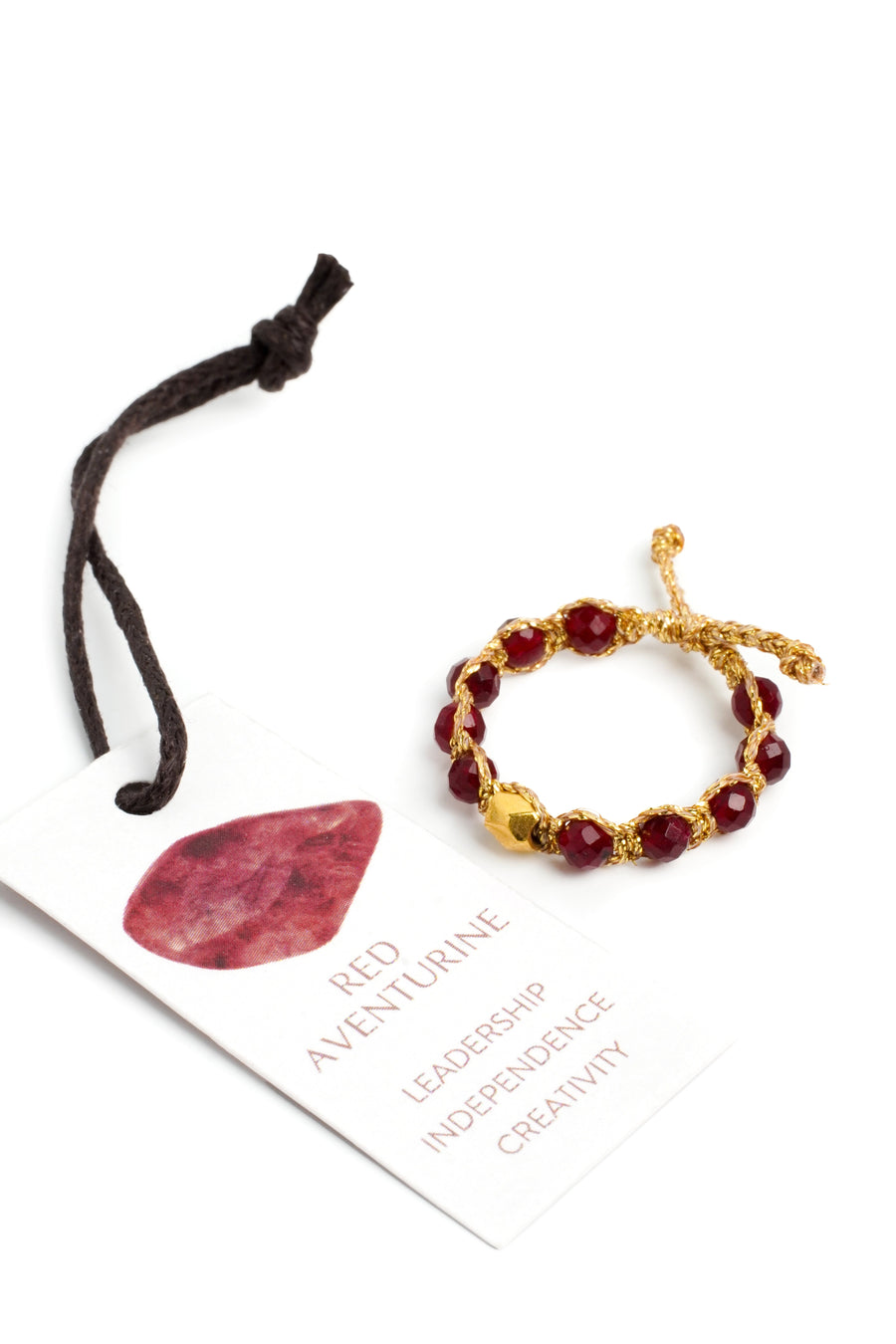 Red Aventurine Rings | Gold